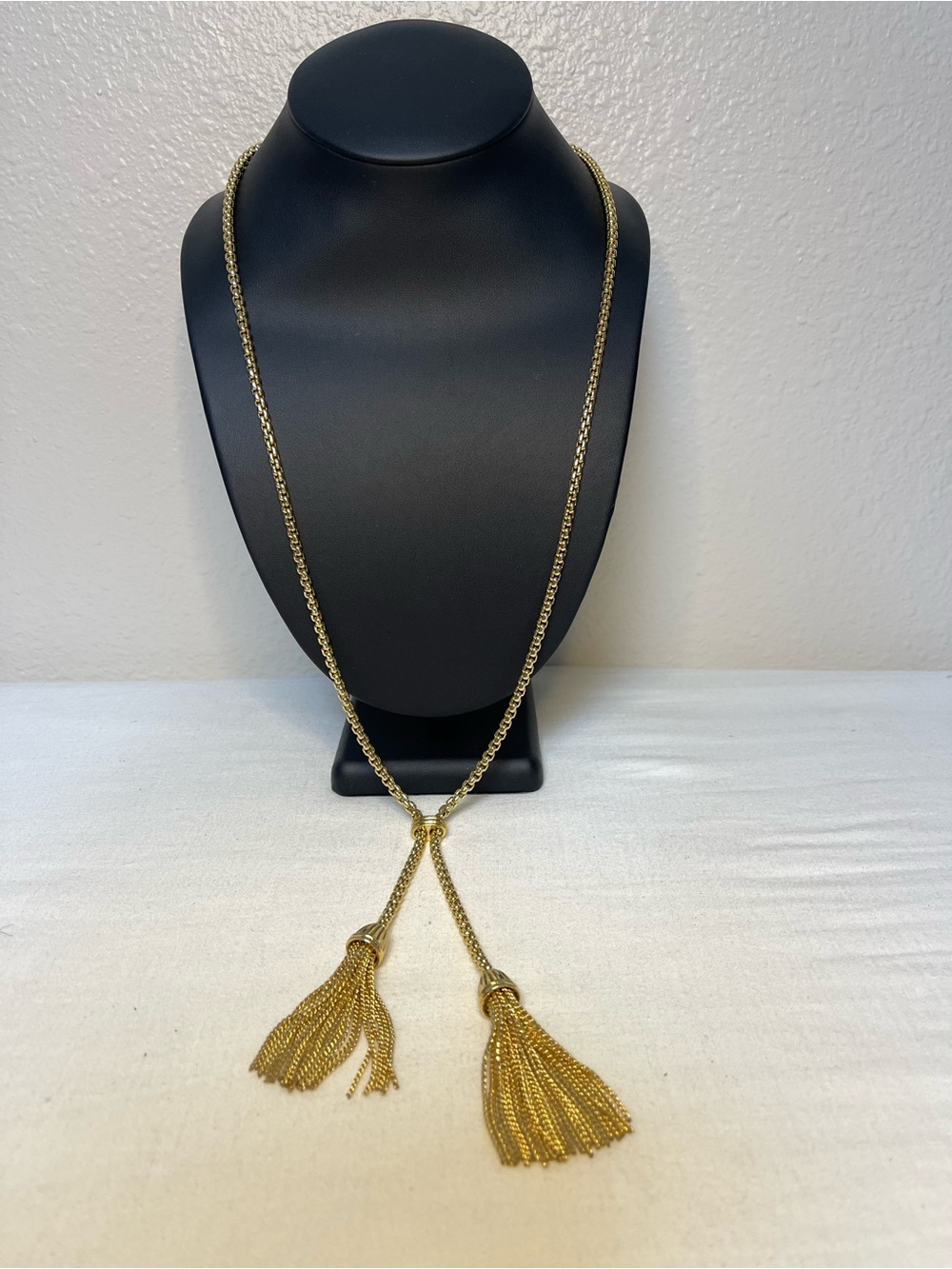 J. Crew Gold Tassel Long Necklace - Picture 2 of 8
